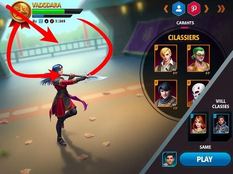 Vadodara Warrior gameplay screenshot showing character combat