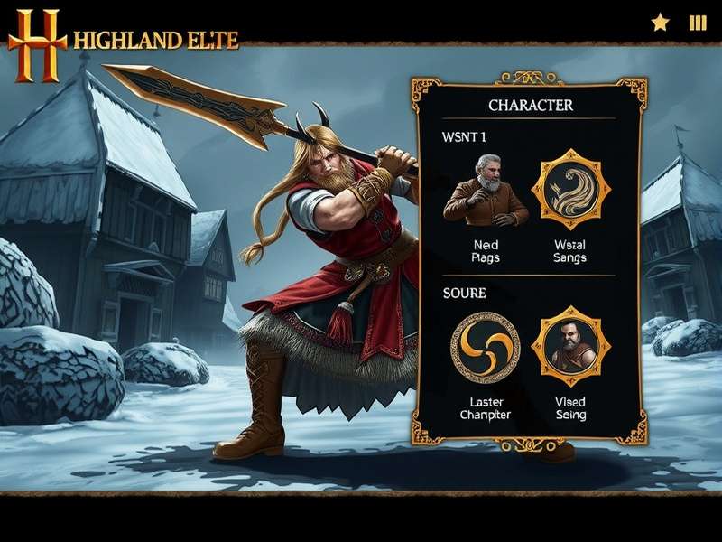 Highland Elite Champion gameplay screenshot showing character in action