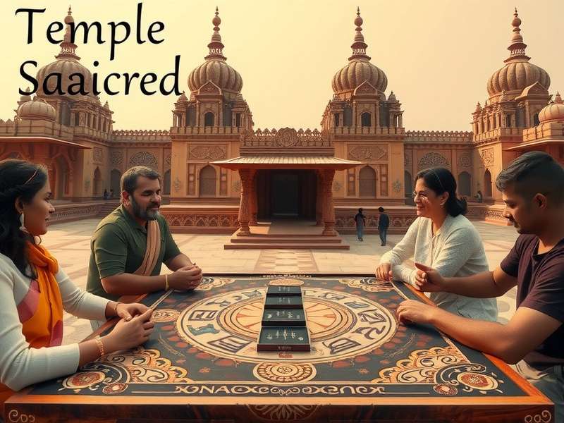 Ancient Indian temple complex showing architectural details