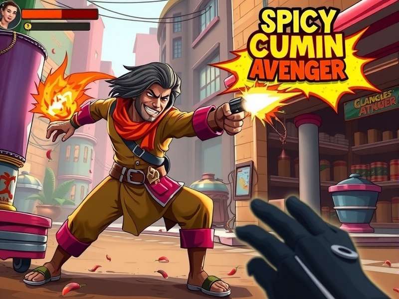 Game environment showing Indian marketplace setting