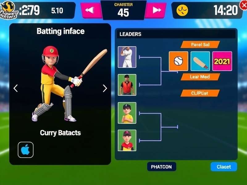 Curry Power Hitters gameplay screenshot showing batting interface
