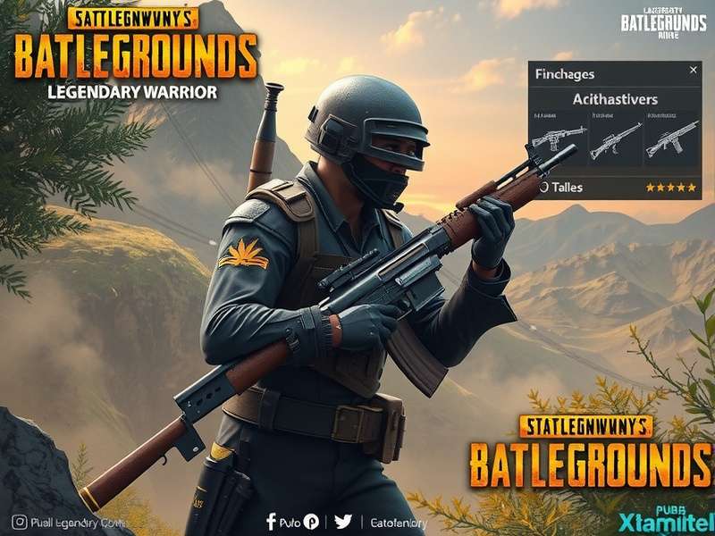 PUBG Legendary Warrior weapon inventory showing various firearms