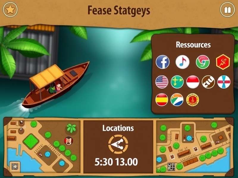 Bountiful Backwater Trek strategy guide showing map and resource locations