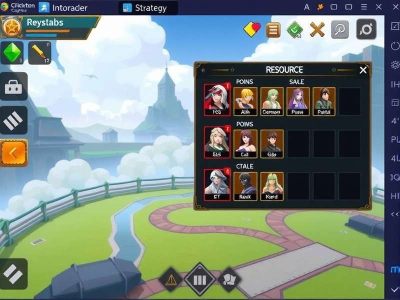 Goa Vigor Master strategy screen showing resource management
