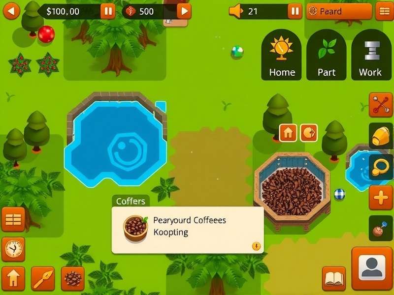 Coorg Brewing Virtuoso gameplay screenshot showing coffee plantation management