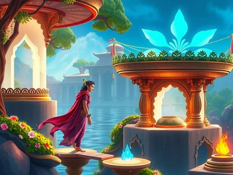 Character Interactions in Krishna S Celestial Abode Krishna S Celestial Abode character interaction scene