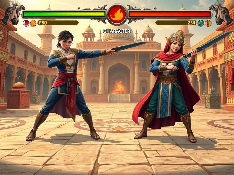 Ironclad Glory Fighter arena with Indian architectural elements