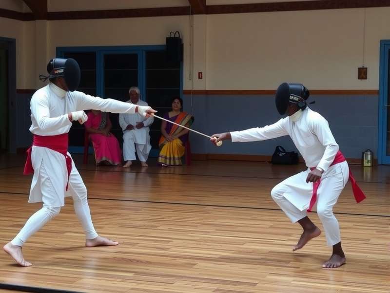 Traditional Andhra Fencing demonstration showing master and student