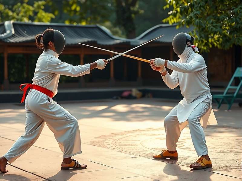 Traditional training session of Andhra Fencing Gurus