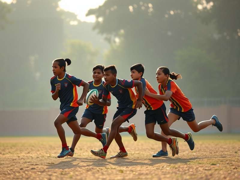 Indian Rugby Prodigies Competition Indian rugby team in action during a match